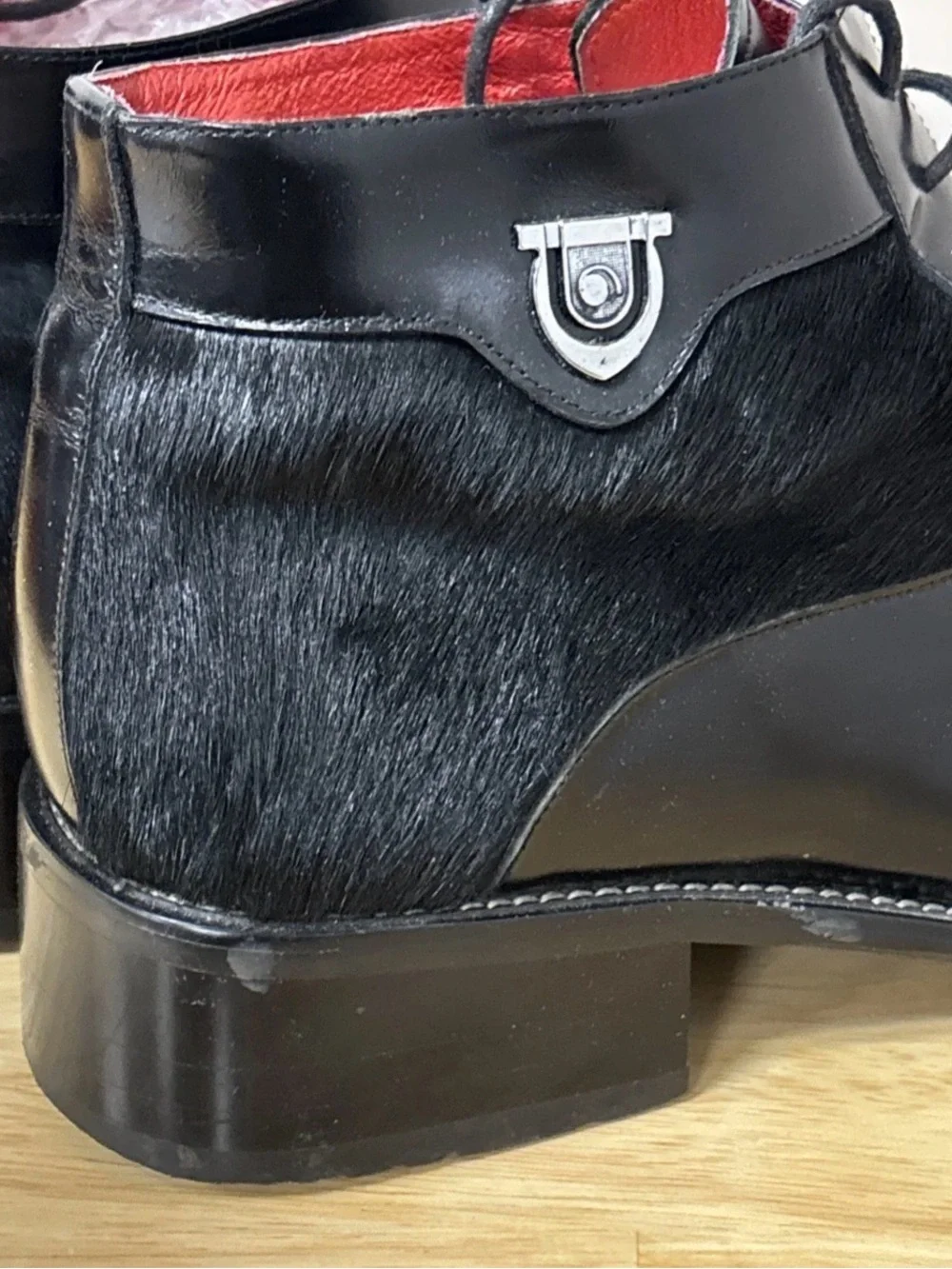 zota leather horse hair shoe sz 13